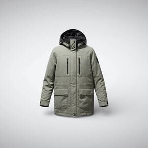 Victorinox Insulated Hooded Outdoor Field Jacket  Size S Green Utility Gorpcore